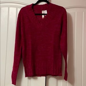 Burgundy Sweater with glitter